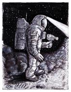 astronaut cosmonaut comics drawing