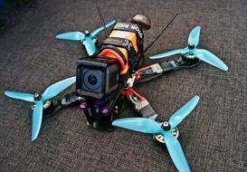 drone with a camera and four propellers