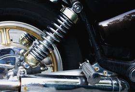 chrome parts of the yamaha motorcycle