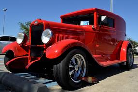 red Classic Chevrolet retro