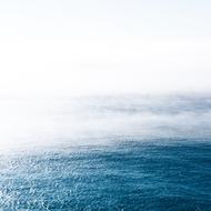 aerial view of blue water