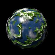 Planet Spherical Map drawing