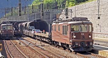 Switzerland Tunnel train