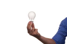 lamp in man's hand