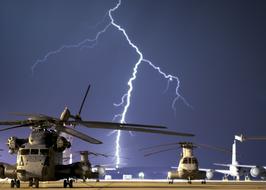 lightning flash near aircraft