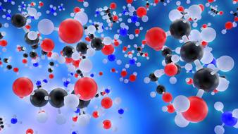 molecules atoms chemistry 3d drawing