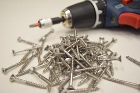 screws and electric drill