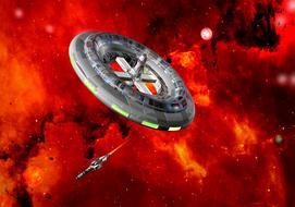 interstellar space station drawing