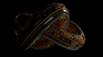 image of two woven rings