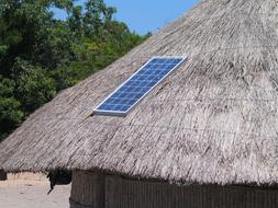 Solar Panel on Straw Roof