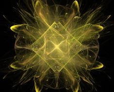 fractal abstract yellow design drawing