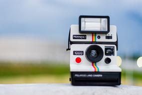 white polaroid camera