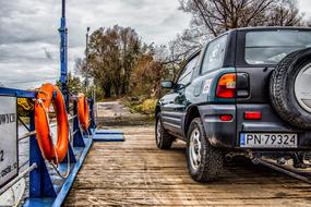 Jeep on the ferry