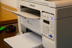 Printer on Desk in Office