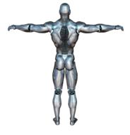 man back robot cyborg android drawing