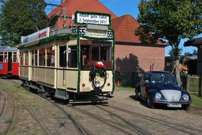 retro passenger tram