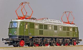model of an old electric locomotive in Germany