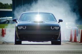 Car Dodge in the haze