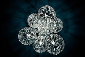 white lamps in wicker lampshades