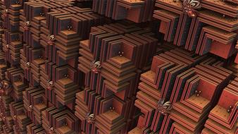 Beautiful and colorful cubes with fractal patterns