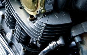 Grey Yamaha motorcycle