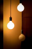 lamps hang at different levels
