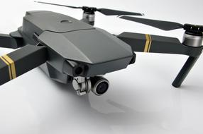 technology of black drone with camera