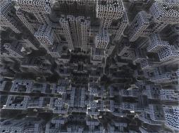 geometric image of tower blocks