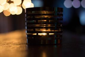 Candlelight at blur bokeh background