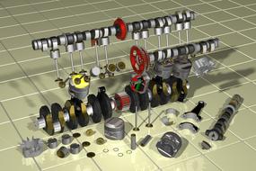 motorcycle engine raytracing