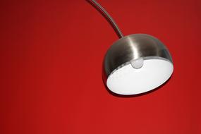 Lamp Chrome Modern on a red background