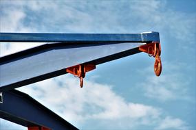 blue harbor crane against a sky