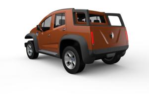 electric SUV 3d drawing