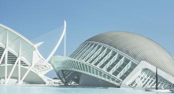 photo of the modern city of arts and sciences in Valencia, Spain