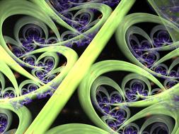 flame fractal 3d render design drawing