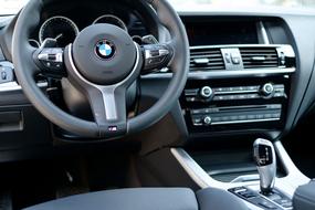 inside of model of Bmw X3 Car