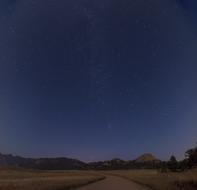 landscape of Night Sky and Stars