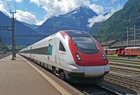 Alpine Ice Transalpin railway in Switzerland