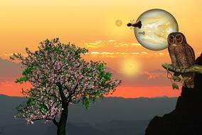wonderfu Fantasy Science Sunset drawing