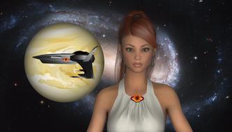 Science Fiction Fantasy Galaxy girl