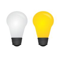 bulb icon white yellow