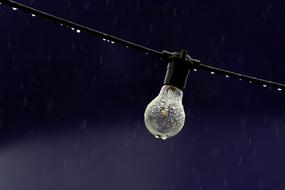 Electric Light Bulb with water drop