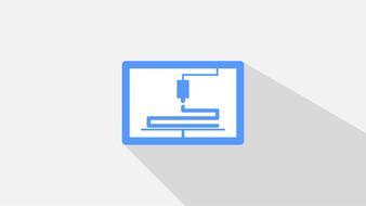 3d printer symbol on white background