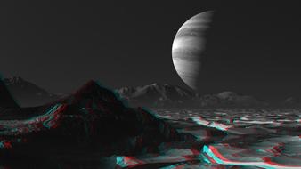 anaglyph red green glasses drawing