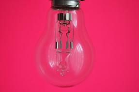 photo of electric lamp on a pink background