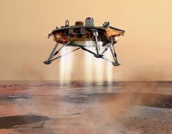 Spacecraft Landing Mars drawing