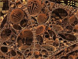 fractal render 3d gold