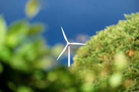 Pinwheel Wind Power green grass