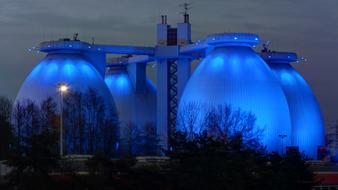 blue Sewerage Illuminated