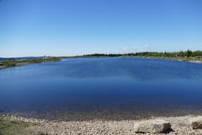 panorama of a lake in Braunlage, Germany
